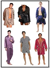 Mens robes and pajamas.