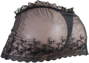 Black sissy panty with transparent skirt.